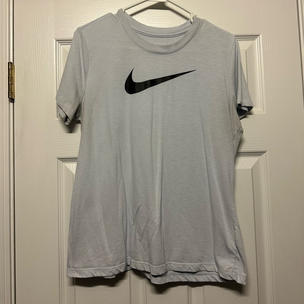 Nike Light Blue Tee with Black Swoosh